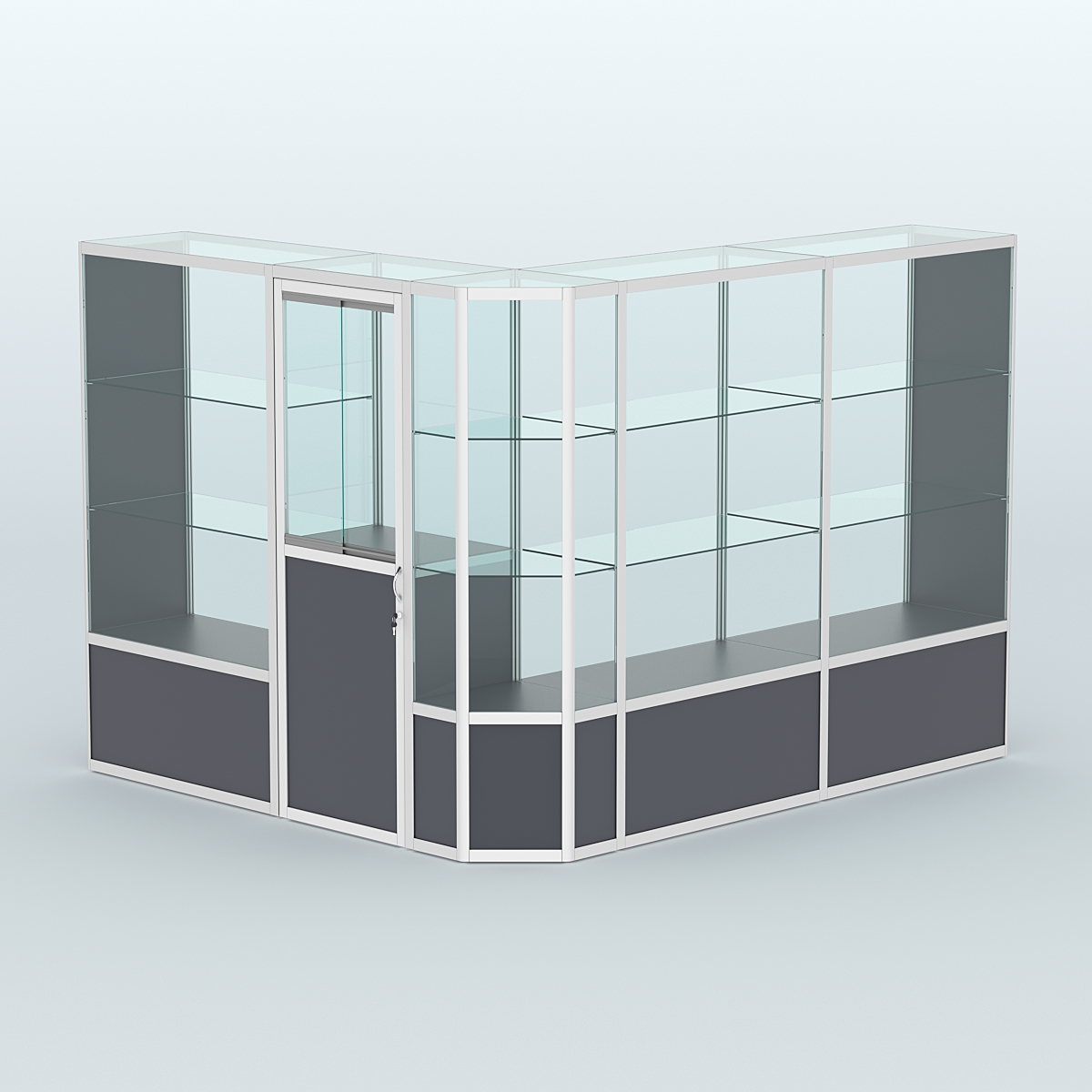 Павильон из профиля угловой №3б (5,5 кв.м) Антрацит