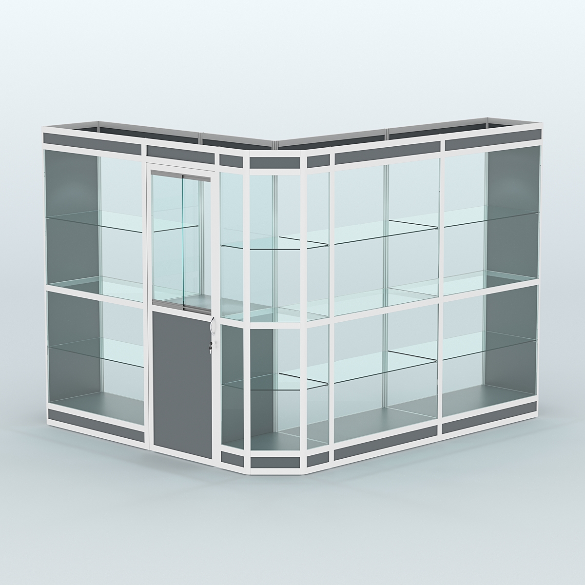 Павильон из профиля угловой №3в (5,5 кв.м) Темно-Серый