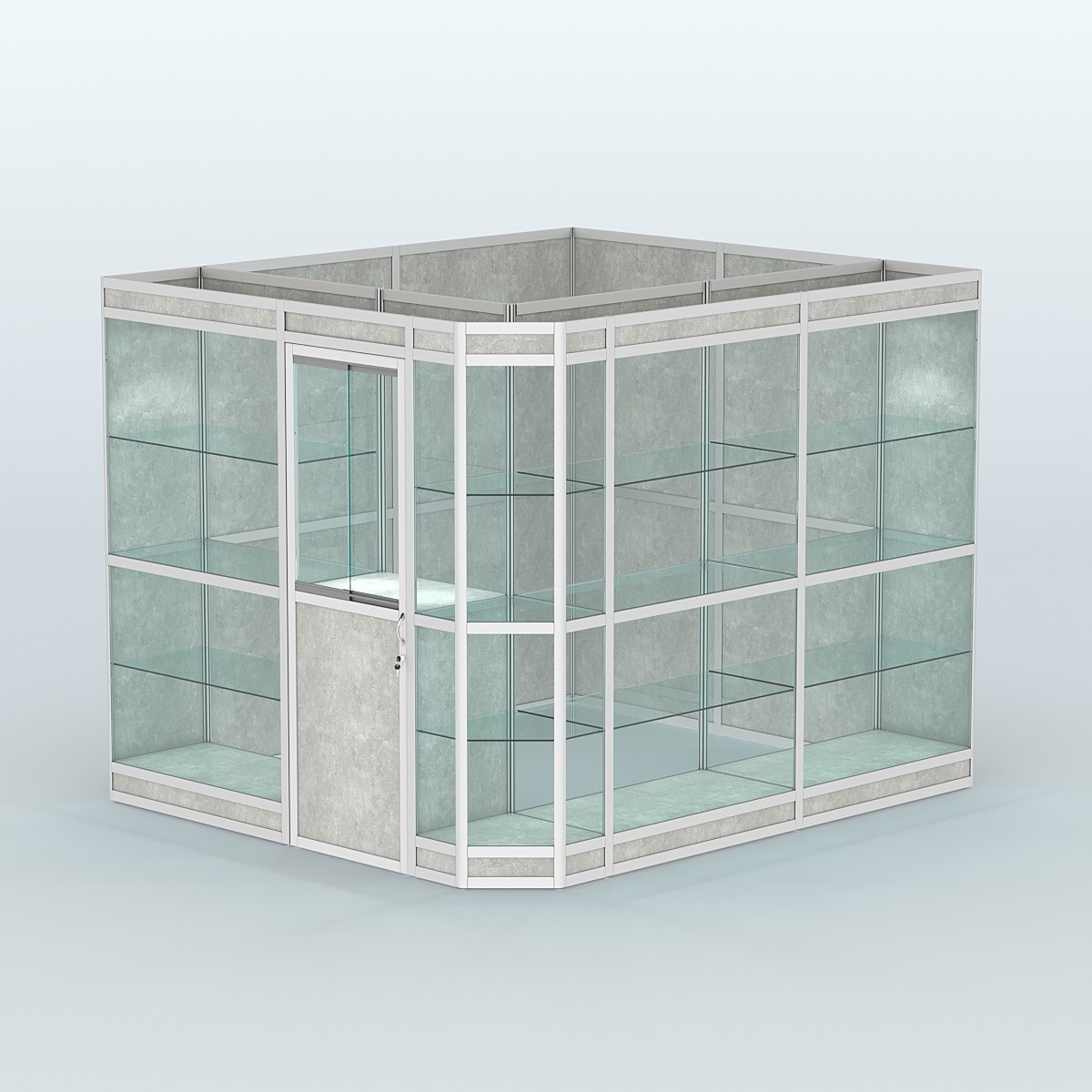 Павильон из профиля угловой №6в (5,5 кв.м) Метрополитан Грей