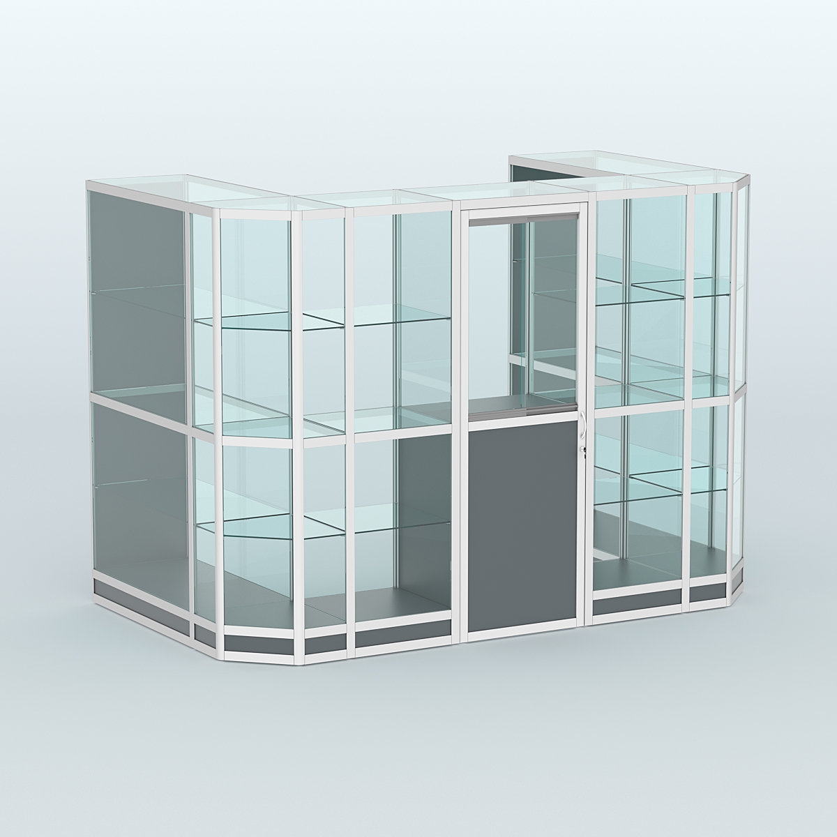 Павильон из профиля пристенный №6г (4,05 кв. м) Темно-Серый