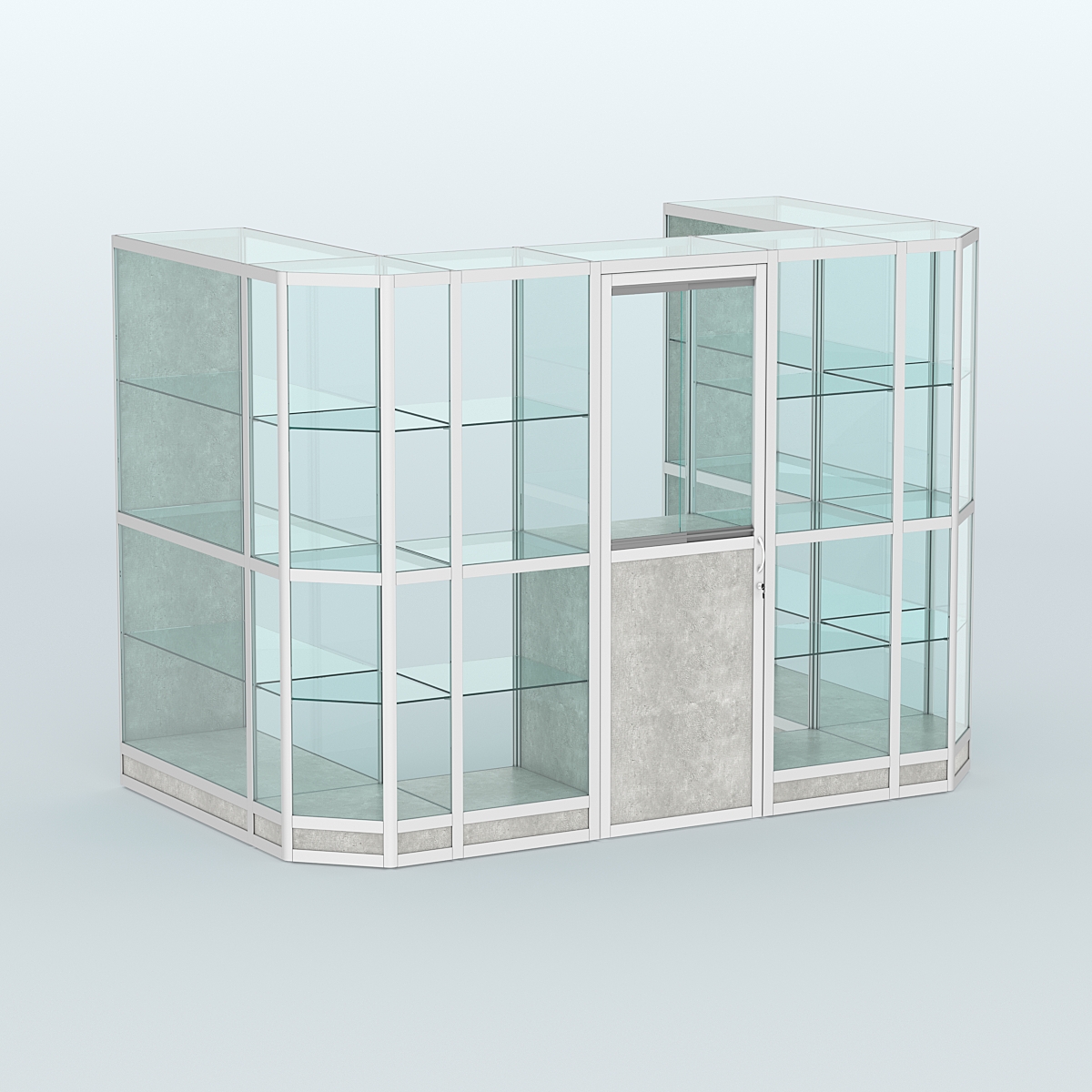 Павильон из профиля пристенный №6г (4,05 кв. м) Метрополитан Грей