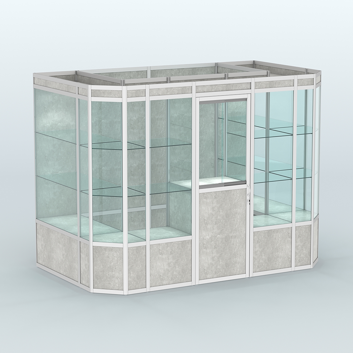 Павильон из профиля пристенный №10а (4,05 кв.м) Метрополитан Грей