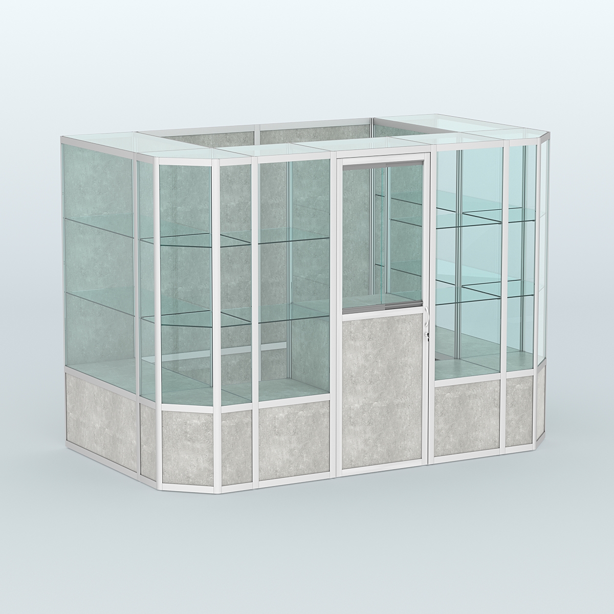 Павильон из профиля пристенный №10б (4,05 кв.м) Метрополитан Грей