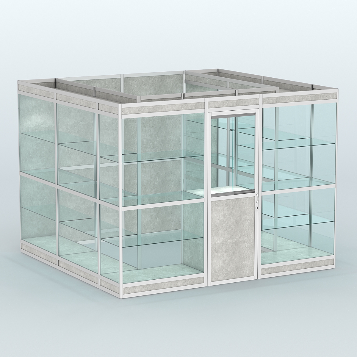 Павильон из профиля пристенный №9в (6,75 кв. м) Метрополитан Грей