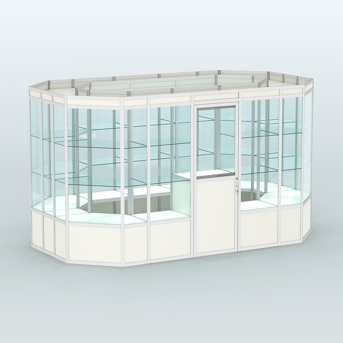 Павильон из профиля островной №5а Белый