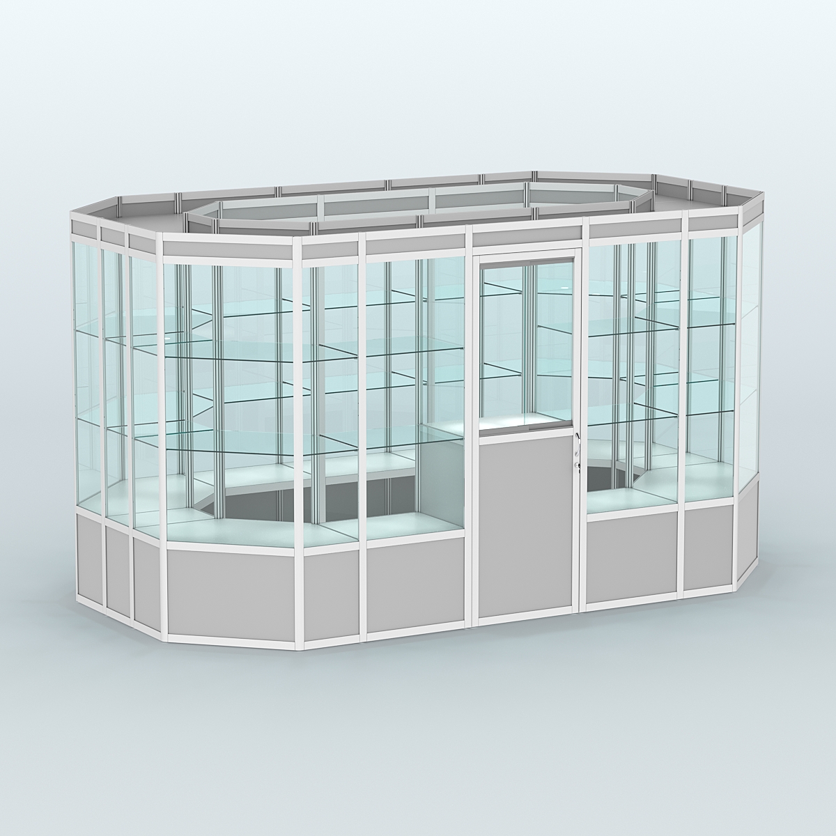 Павильон из профиля островной №5а Серый