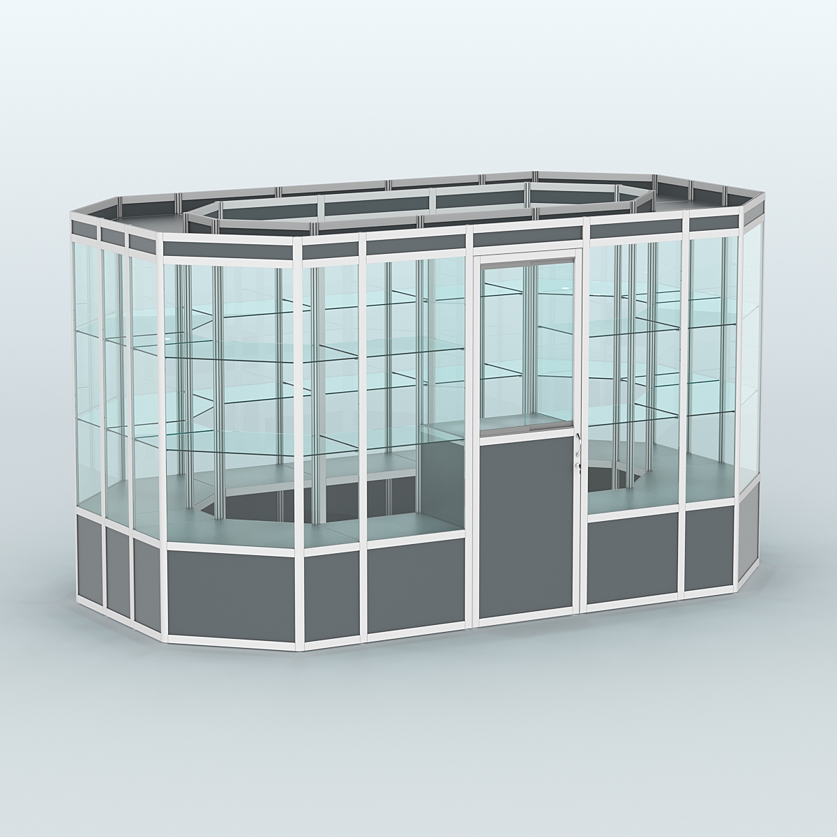 Павильон из профиля островной №5а Темно-Серый