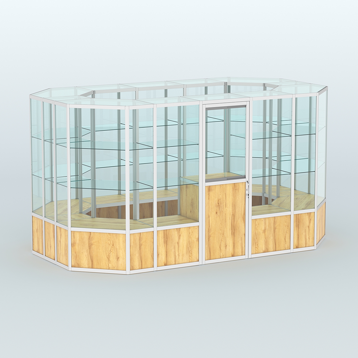 Павильон из профиля островной №5б Дуб Золотистый