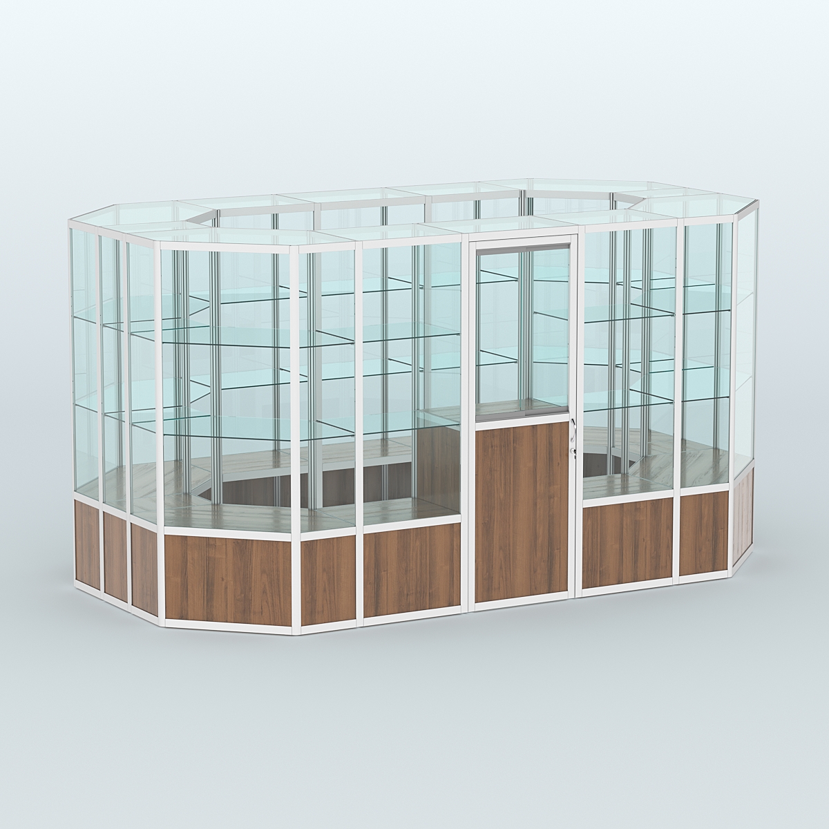 Павильон из профиля островной №5б Орех