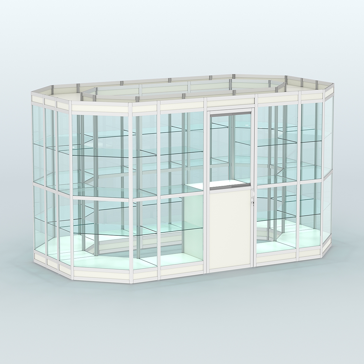 Павильон из профиля островной №5в Белый