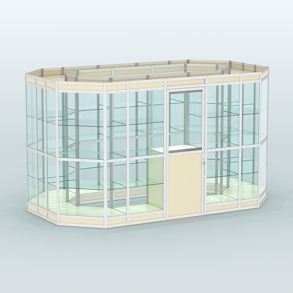 Павильон из профиля островной №5в Крем Вайс