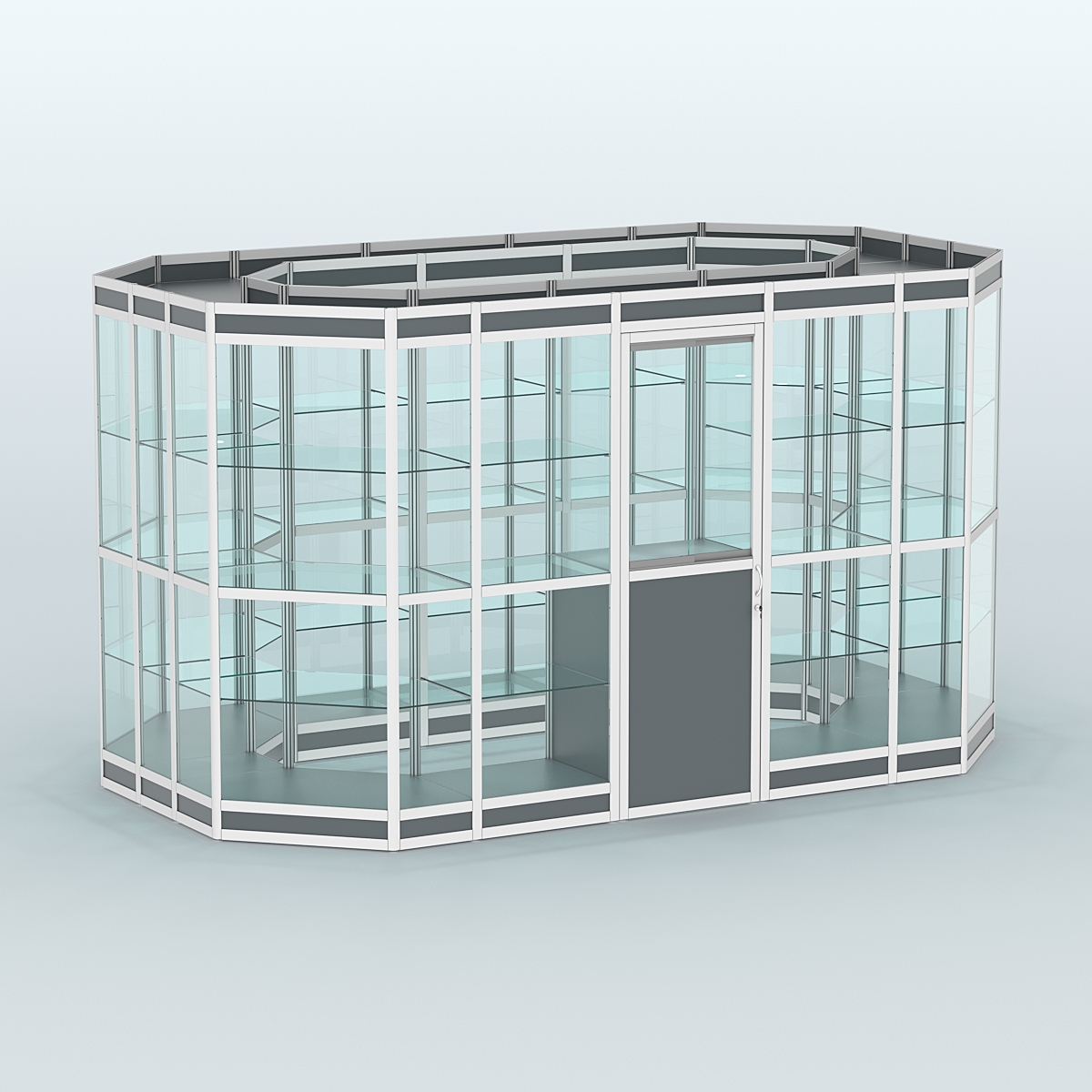 Павильон из профиля островной №5в Темно-Серый