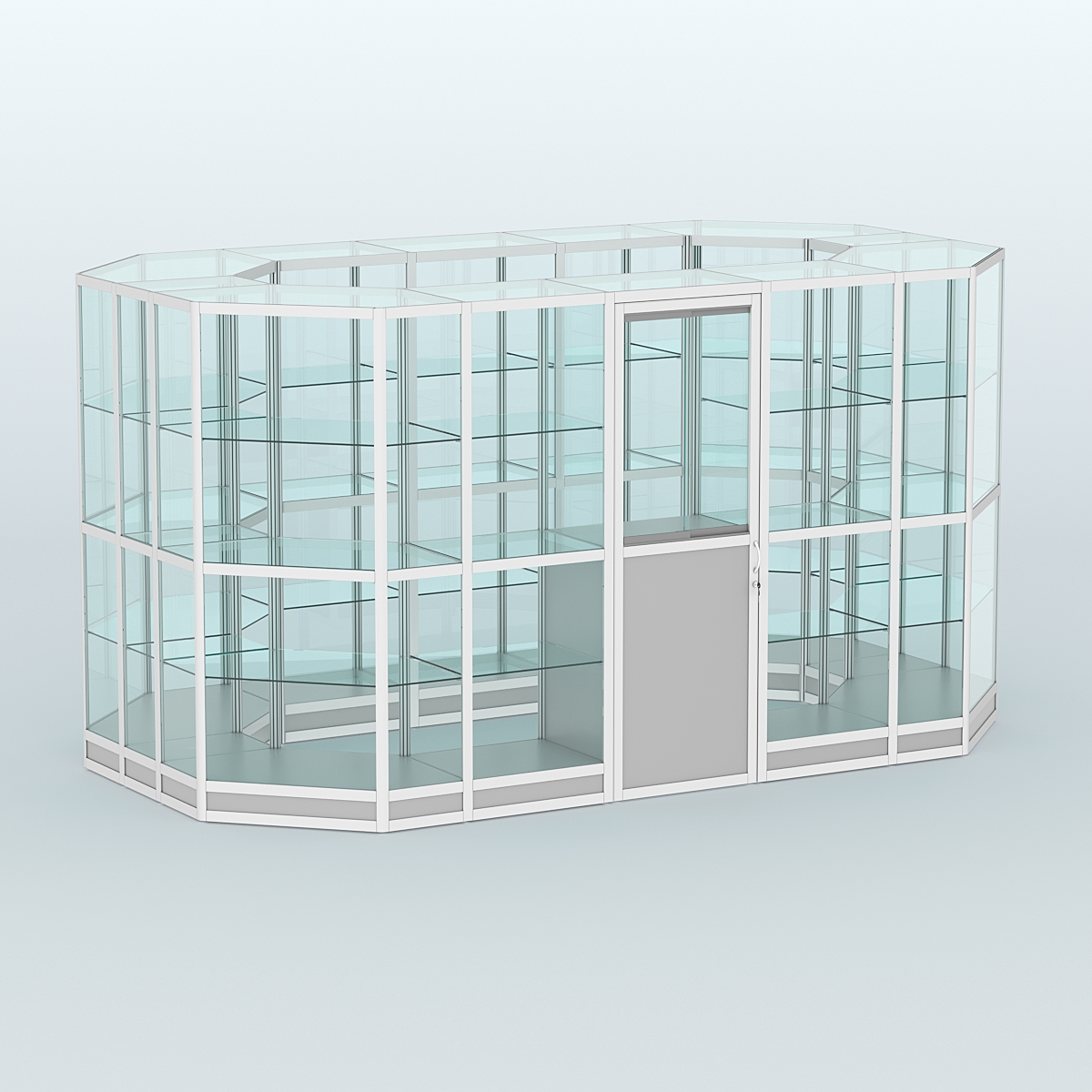 Павильон из профиля островной №5г Серый