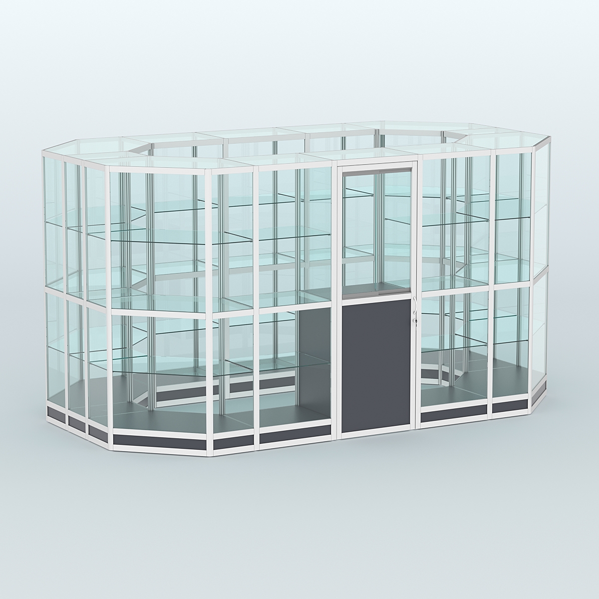 Павильон из профиля островной №5г Антрацит