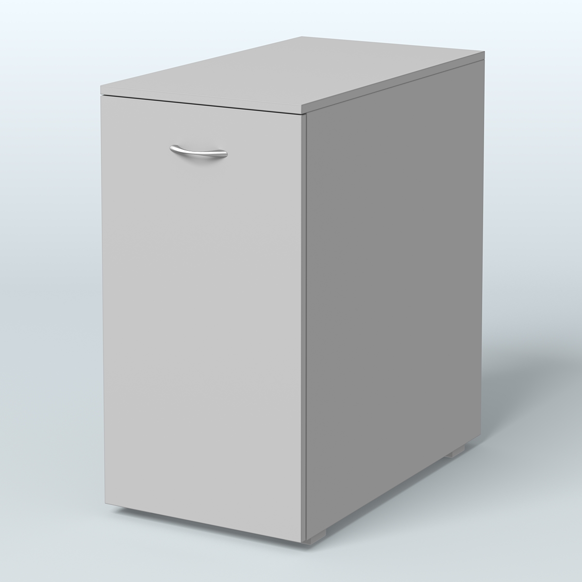 Тумба с выкатной секцией Деко, цвет белый Серый