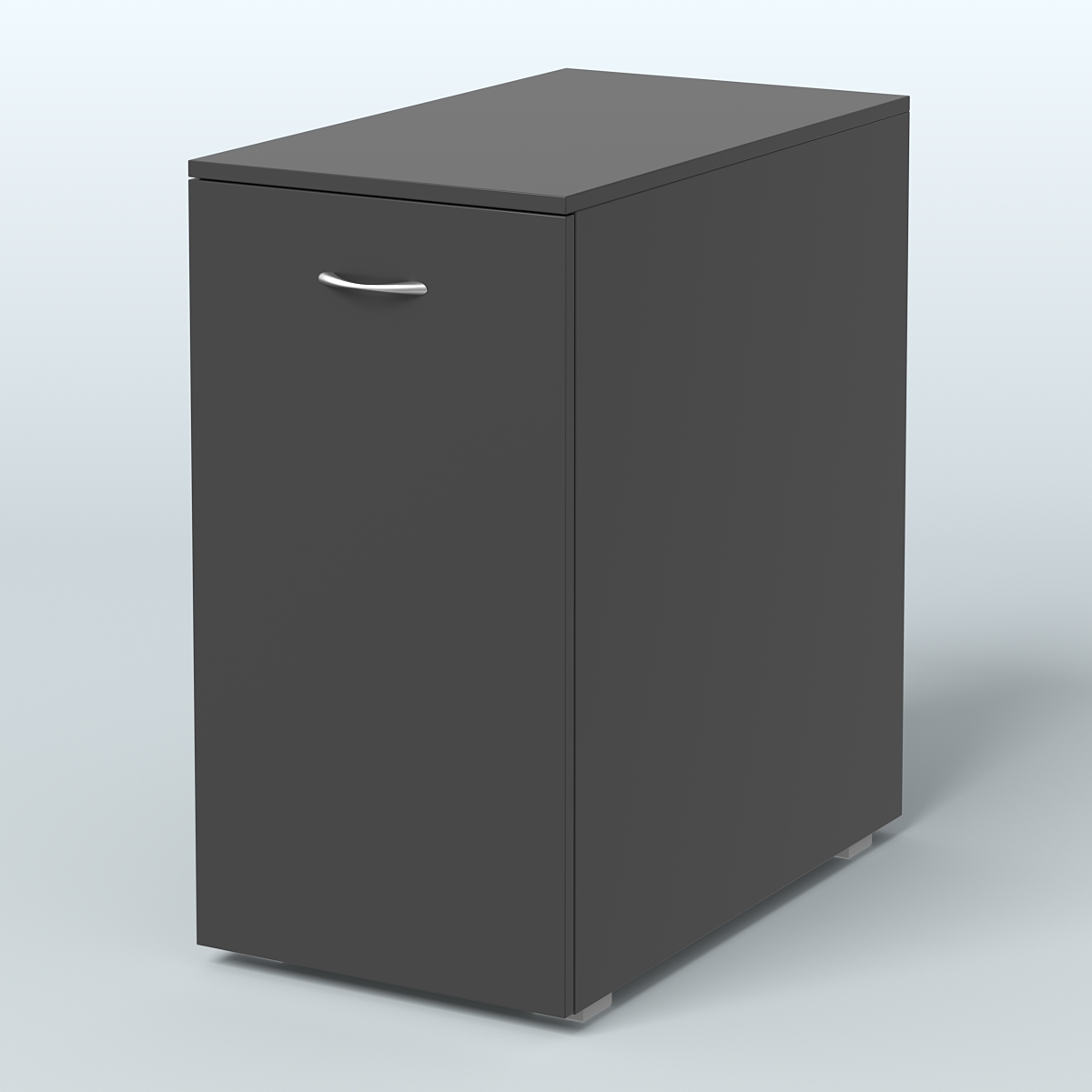 Тумба с выкатной секцией Деко, цвет белый Черный