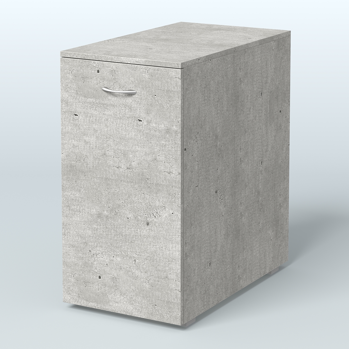 Тумба с выкатной секцией Деко, цвет белый Метрополитан Грей