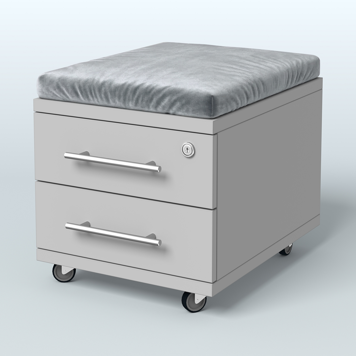 Тумба 2 ящика под подушку Лиани, цвет шамони темный Серый