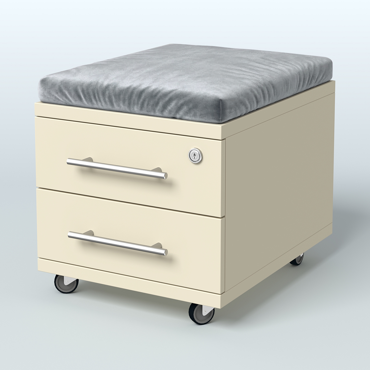 Тумба 2 ящика под подушку Лиани, цвет шамони темный Крем Вайс