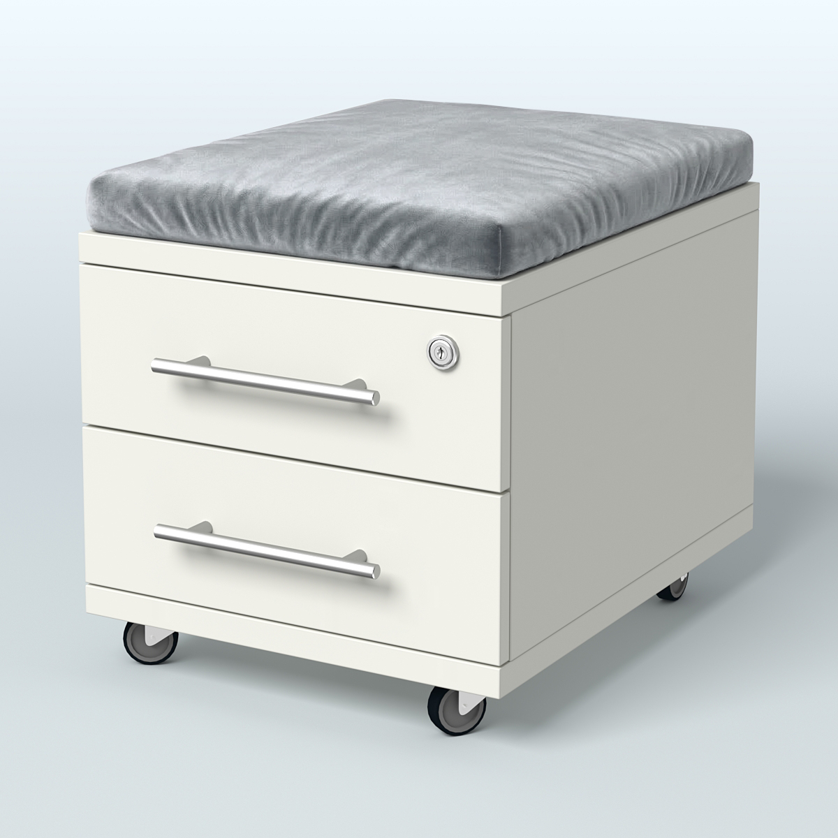 Тумба 2 ящика под подушку Лиани, цвет шамони темный Белый