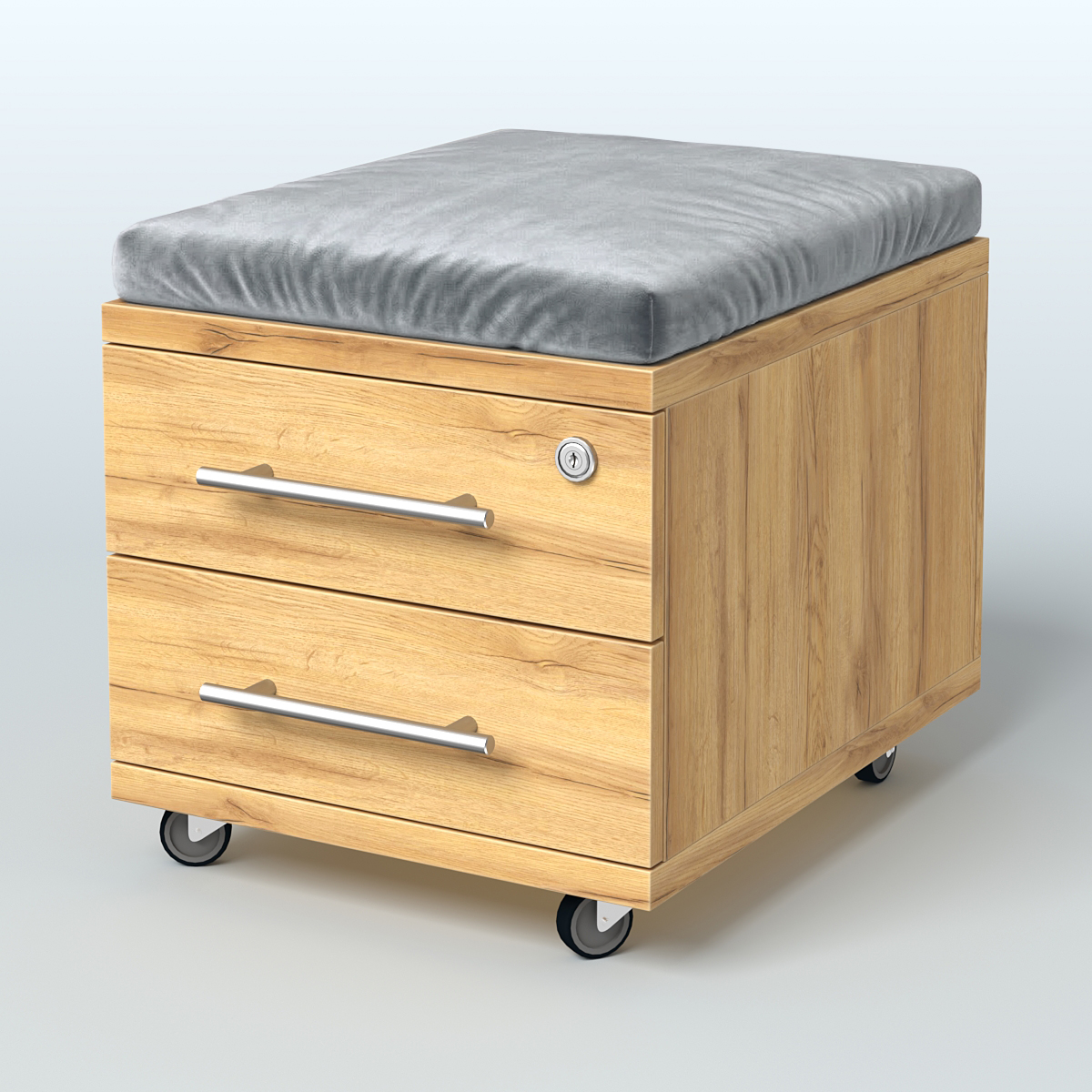 Тумба 2 ящика под подушку Лиани, цвет шамони темный Дуб Золотистый