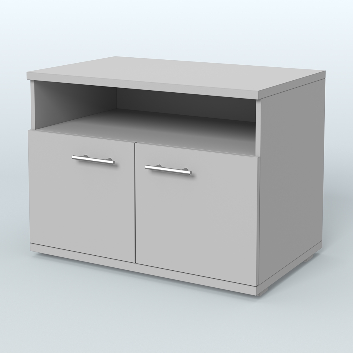 Тумба под оргтехнику, цвет дуб шамони темный Серый