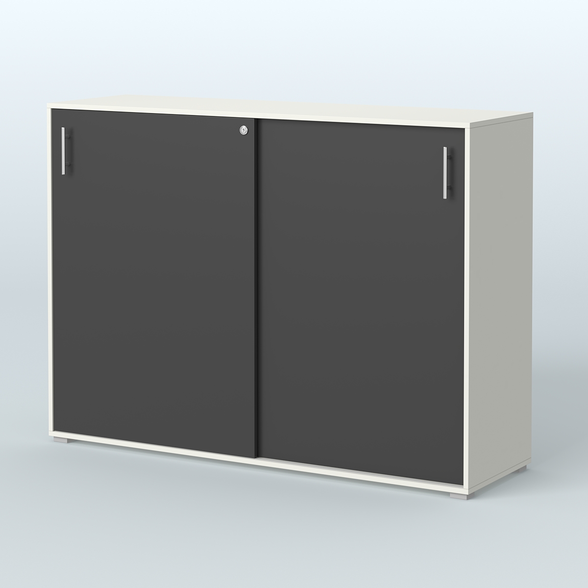 Тумба с раздвижными фасадами Тиана Белый и Черный