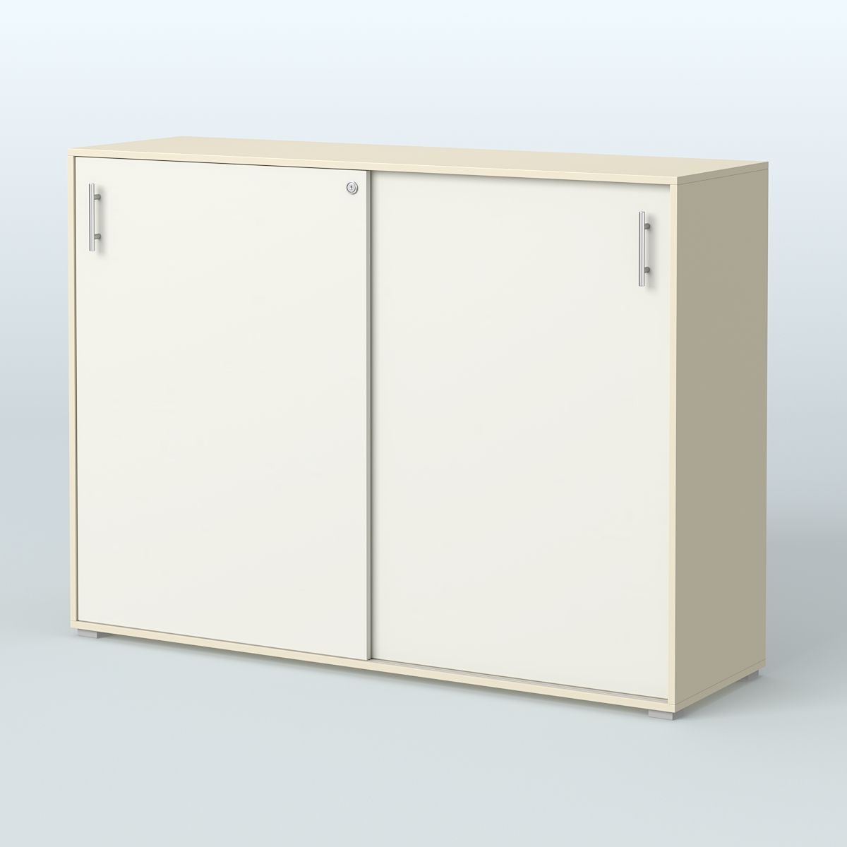 Тумба с раздвижными фасадами Тиана Крем Вайс + Белый