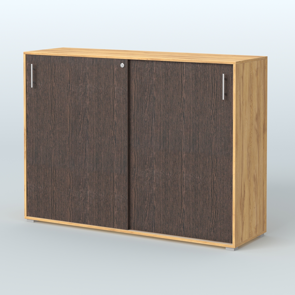 Тумба с раздвижными фасадами Тиана Дуб Золотистый + Дуб Венге