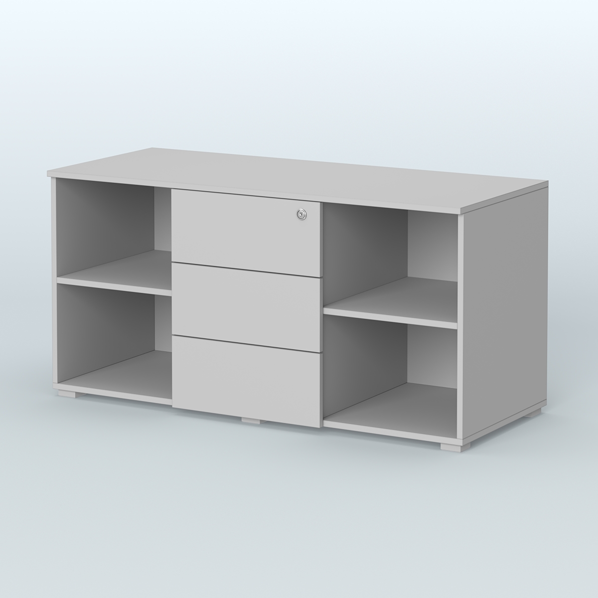 Тумба сервисная Некста, цвет вяз + белый Серый