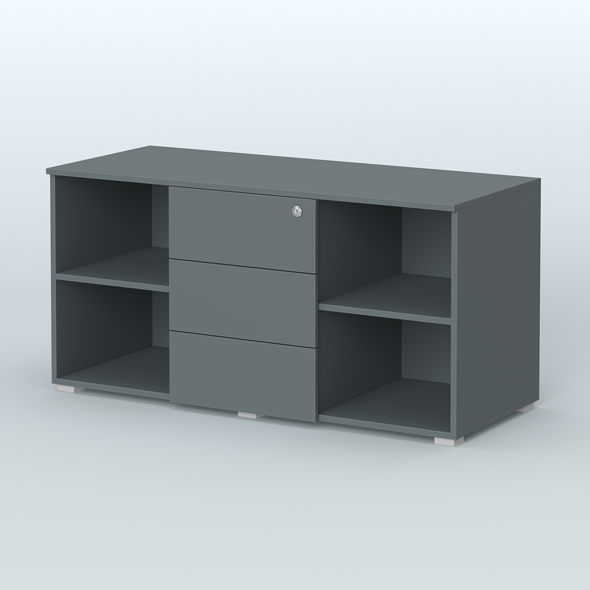 Тумба сервисная Некста, цвет вяз + белый Темно-Серый