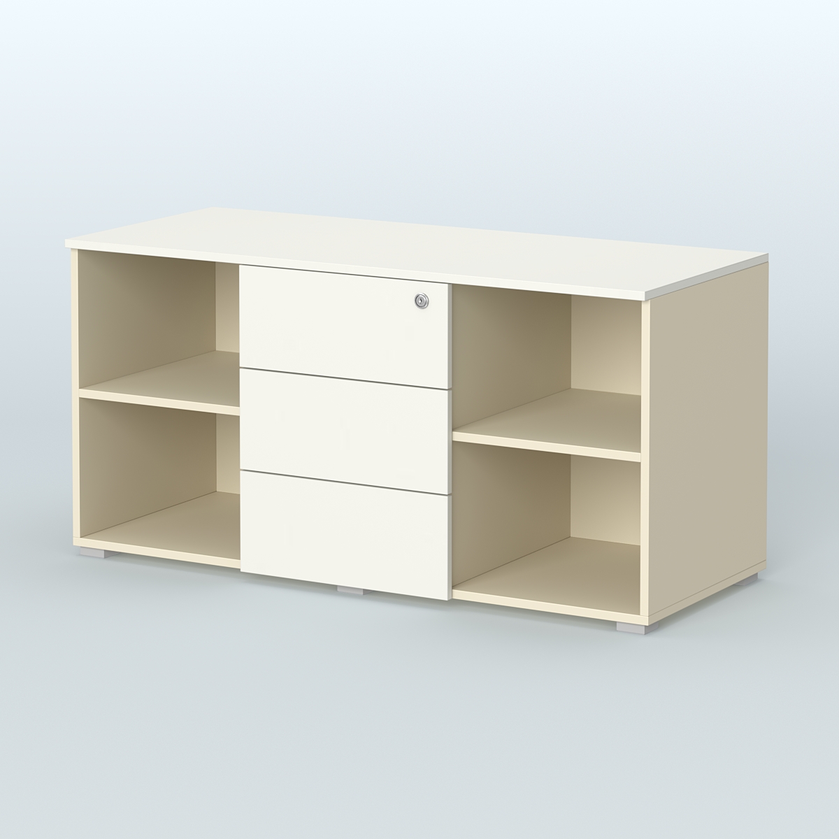 Тумба сервисная Некста, цвет вяз + белый Крем Вайс + Белый