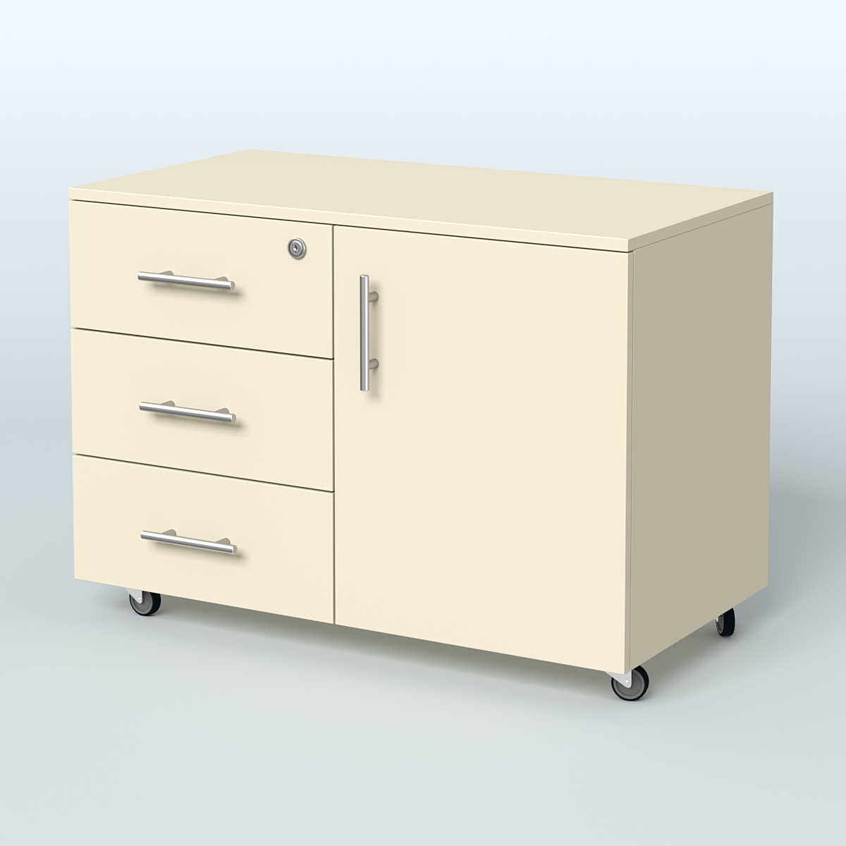 Тумба для оргтехники Види Вуд, цвет мокко Крем Вайс