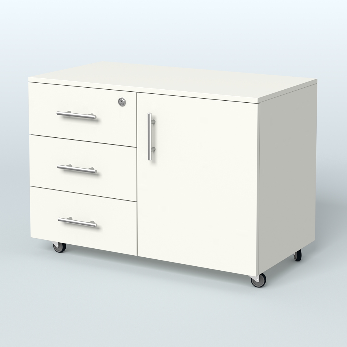 Тумба для оргтехники Види Вуд, цвет мокко Белый