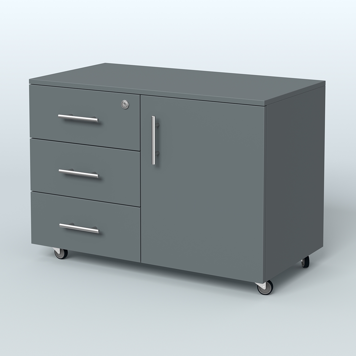 Тумба для оргтехники Види Вуд, цвет мокко Темно-Серый