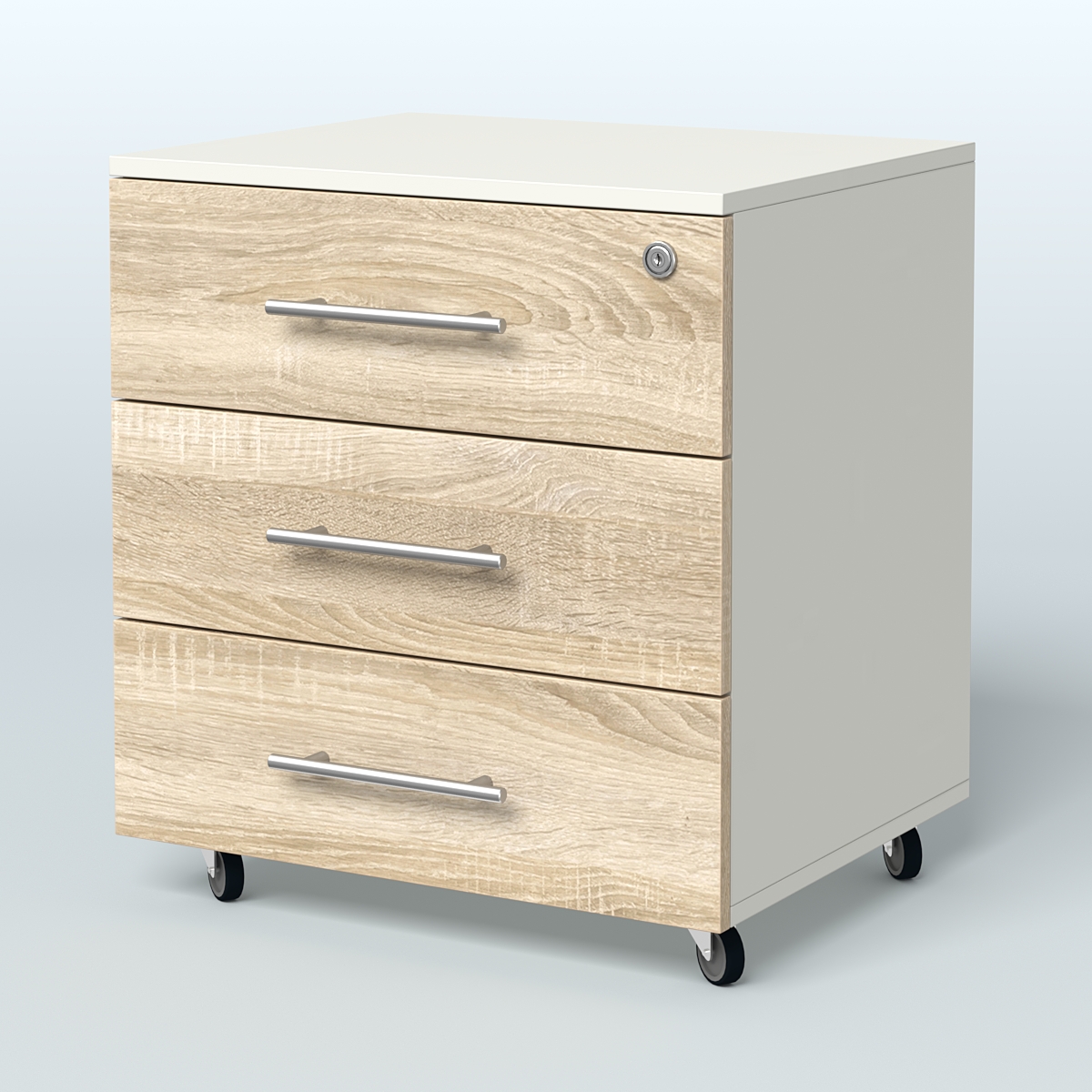 Тумба Леван Белый + Дуб Сонома