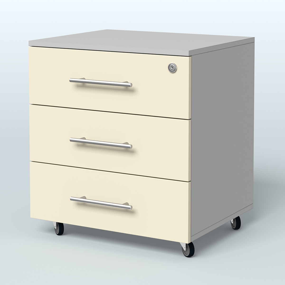 Тумба Леван Серый + Крем Вайс