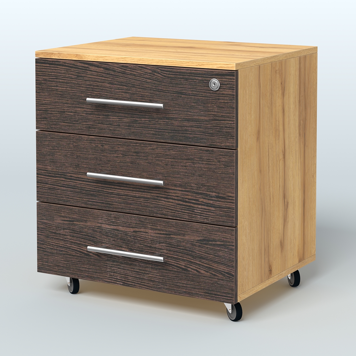 Тумба Леван Дуб Золотистый + Дуб Венге