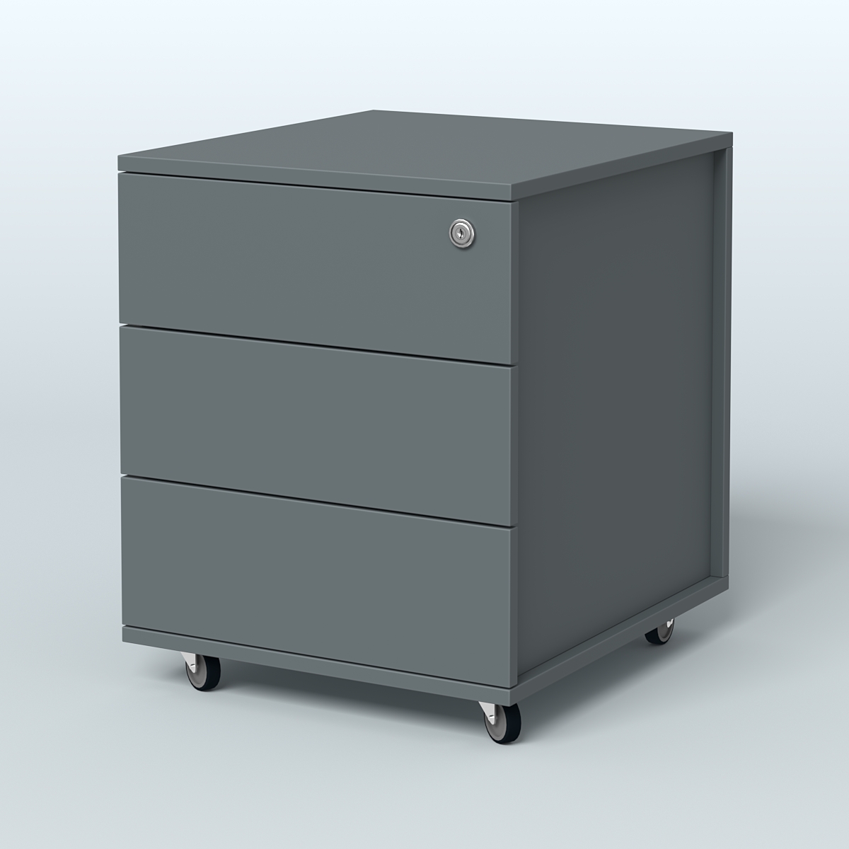 Тумба мобильная Киви, цвет белый Темно-Серый