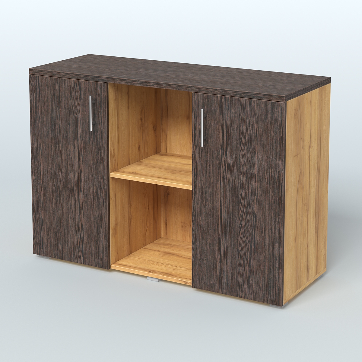 Греденция ТБ-01 Дуб Золотистый + Дуб Венге