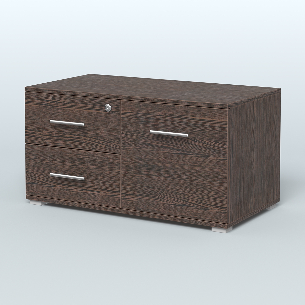 Тумба Динен №1 приставная широкая Дуб Венге