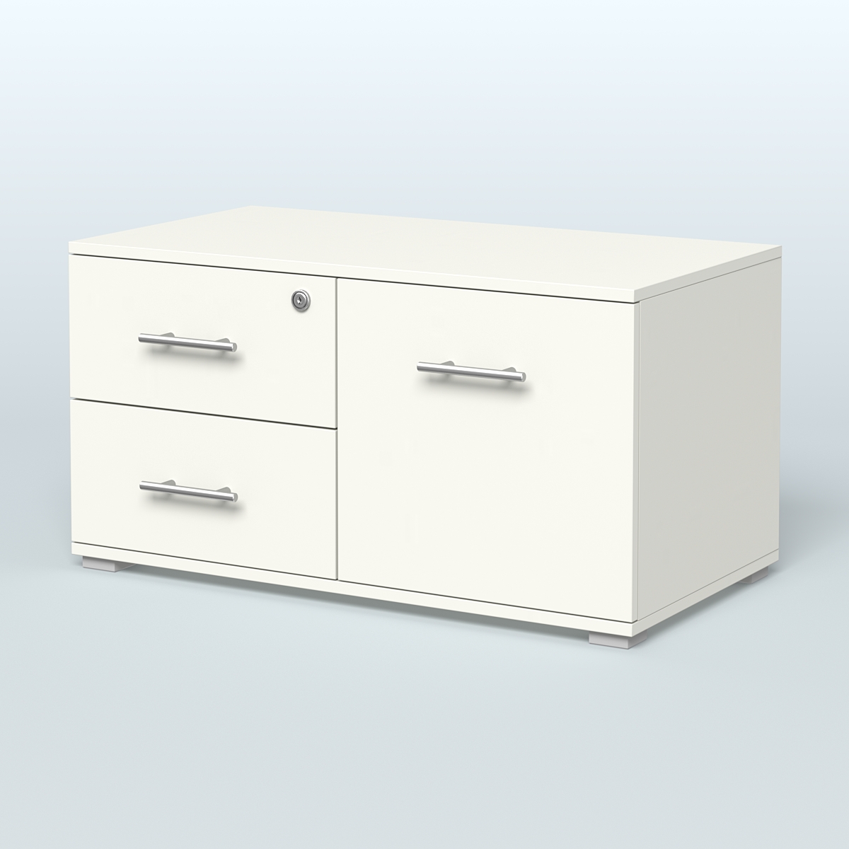 Тумба Динен №1 приставная широкая Белый