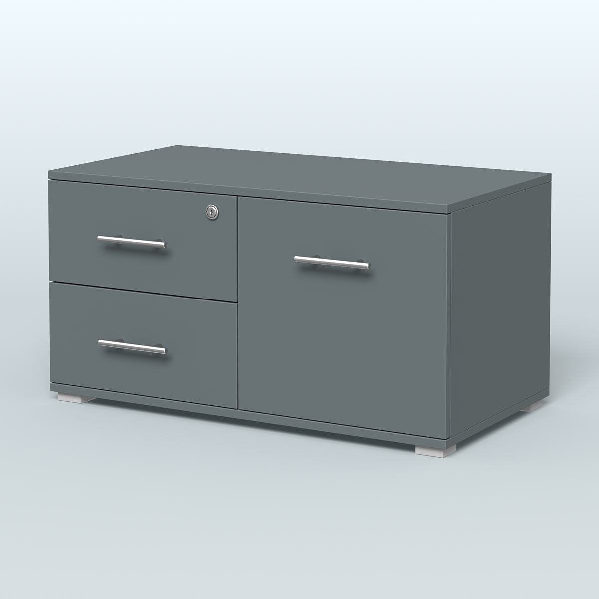 Тумба Динен №1 приставная широкая Темно-Серый