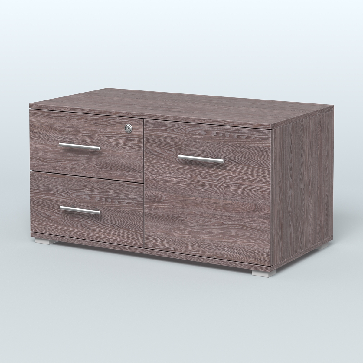 Тумба Динен №1 приставная широкая Ясень Анкор темный