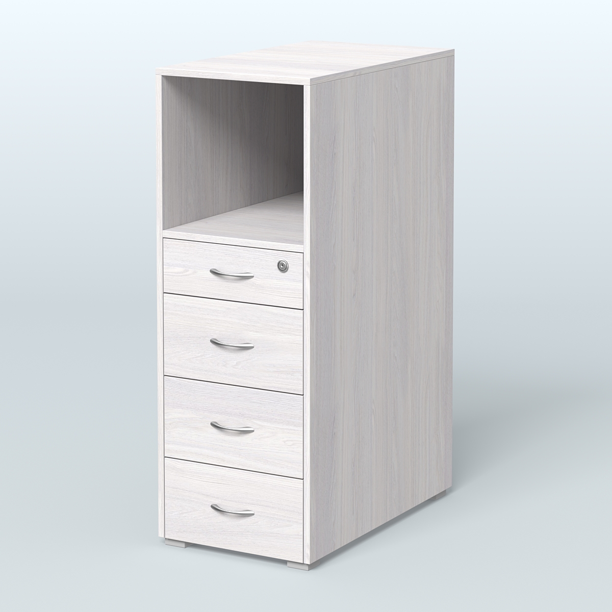 Тумба высокая Стандарт Ясень Анкор светлый