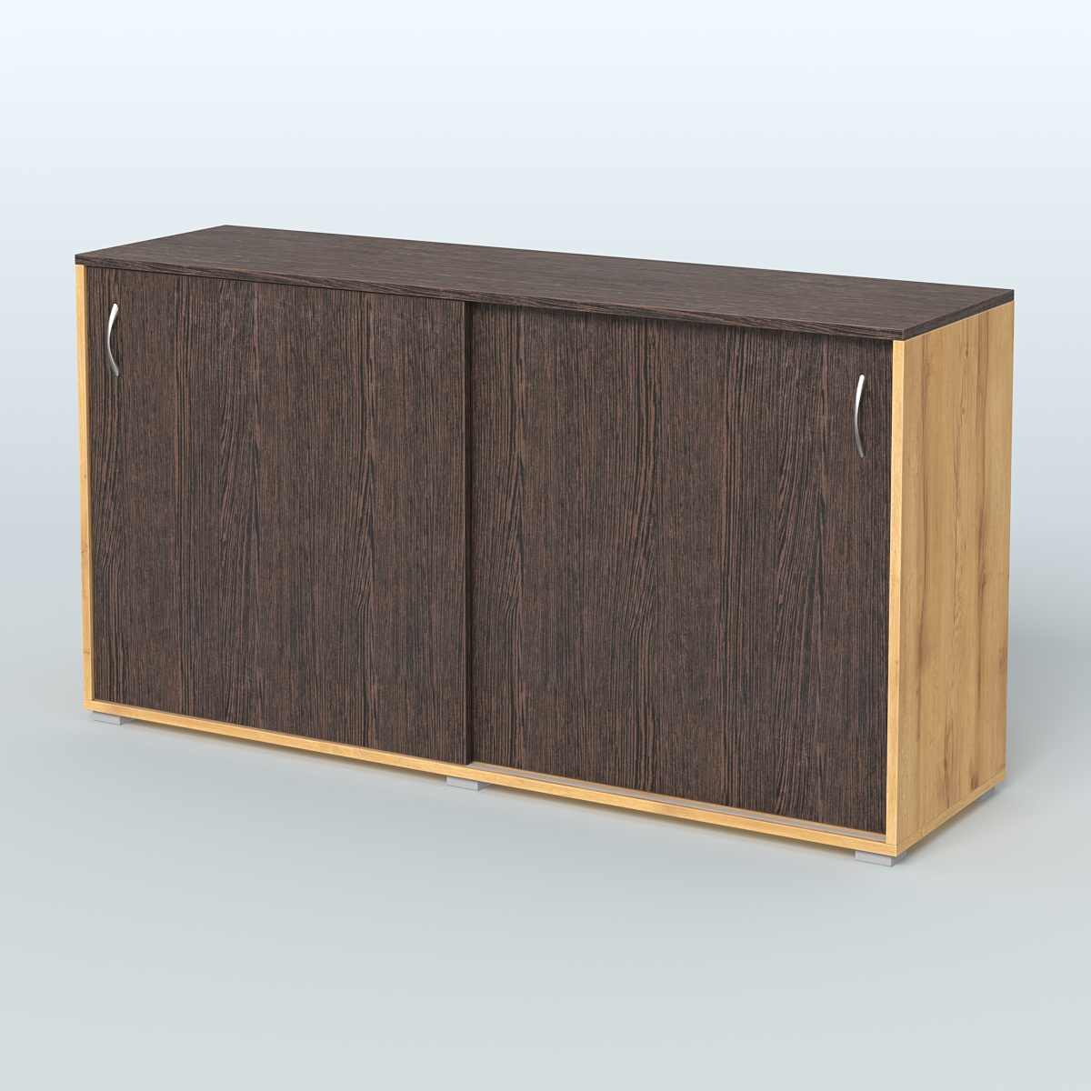 Тумба-купе объединяющая Некста Дуб Золотистый + Дуб Венге