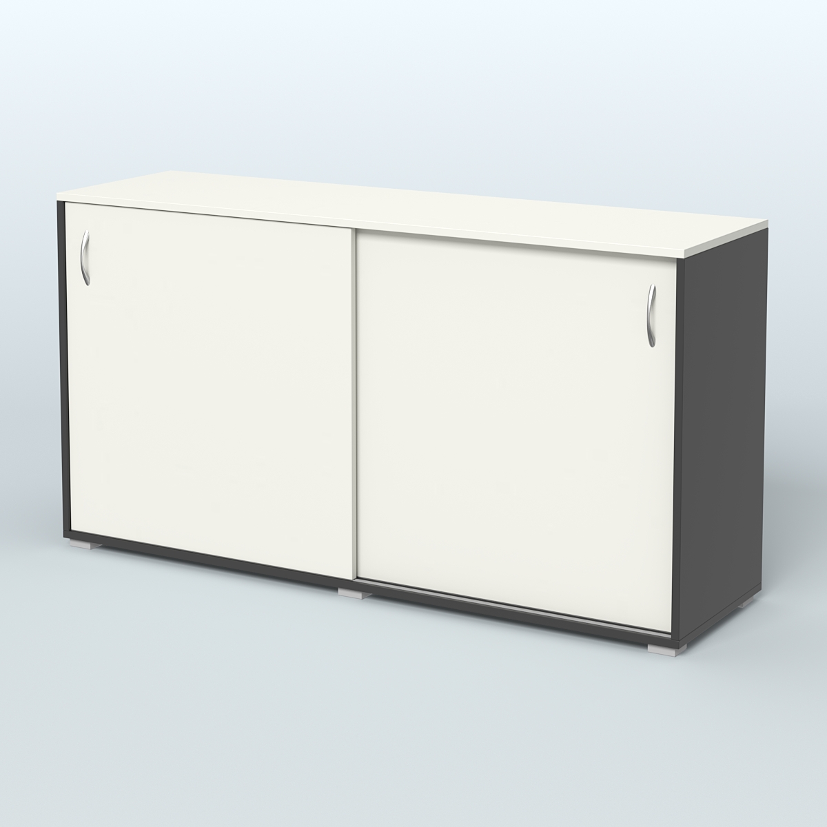 Тумба-купе объединяющая Некста Черный + Белый