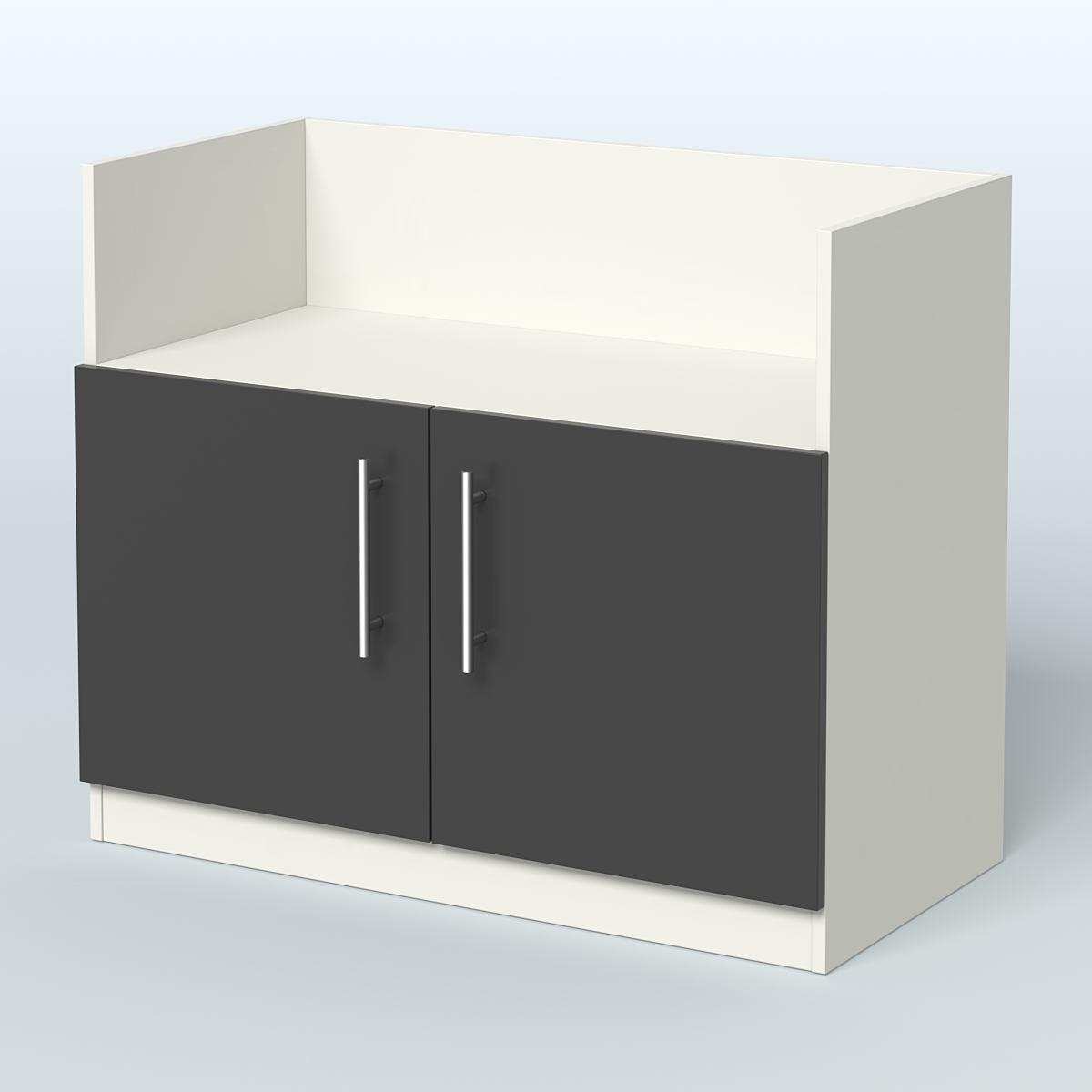 Креденция с нишей  Белый и Черный