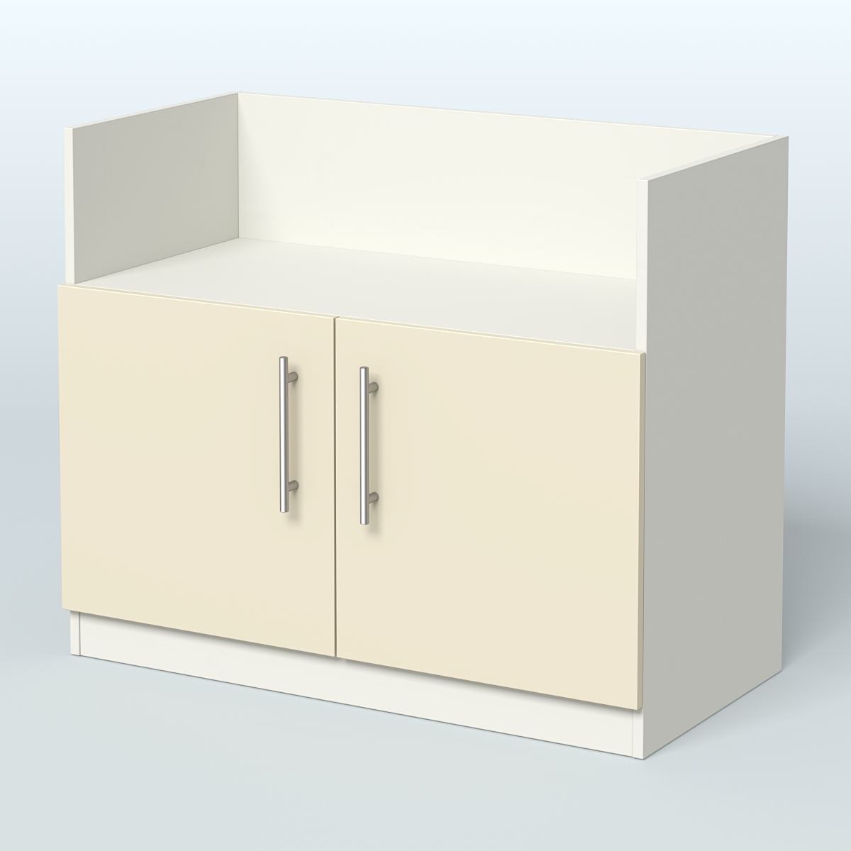 Креденция с нишей  Белый + Крем Вайс