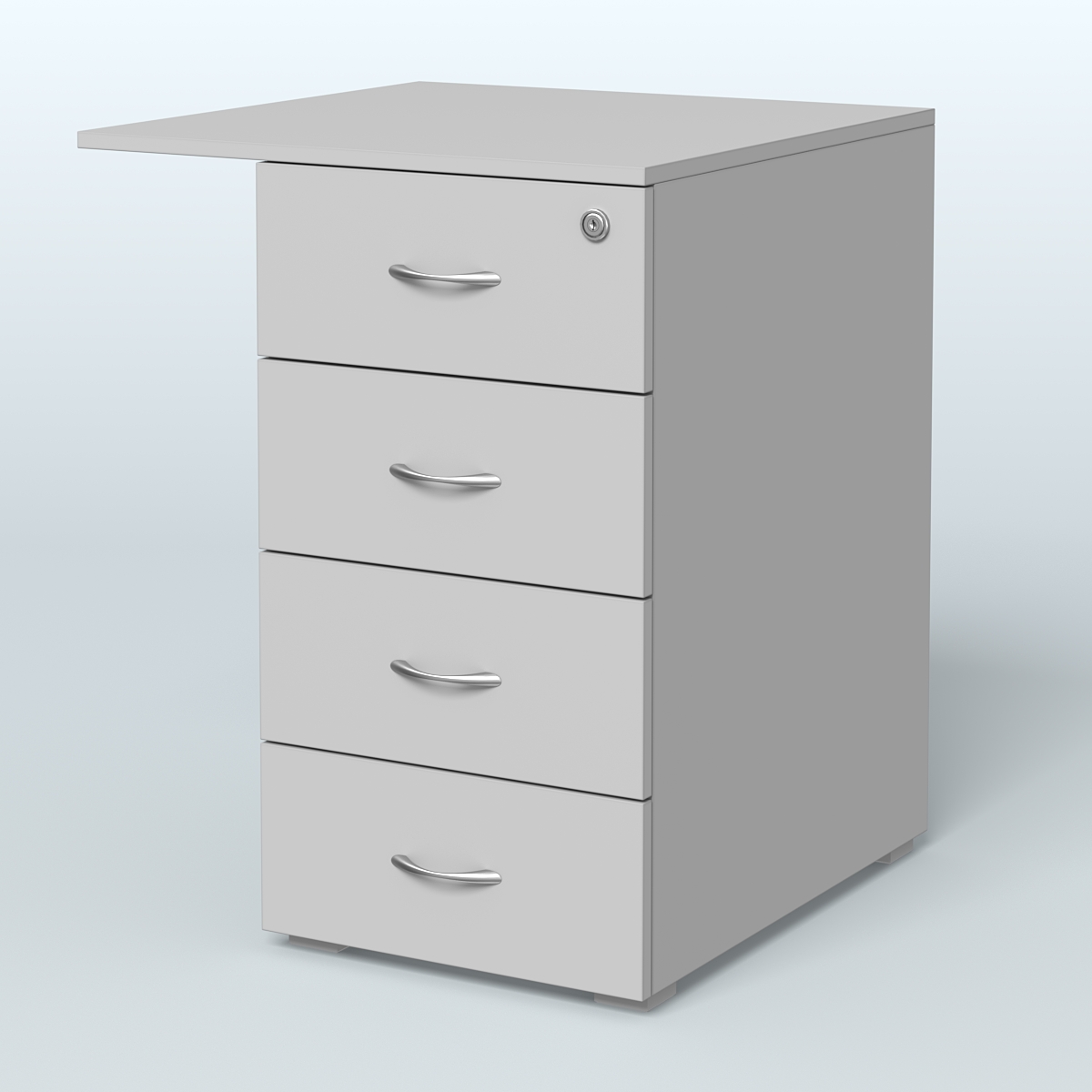 Брифинг-приставка с тумбой Прайм Серый